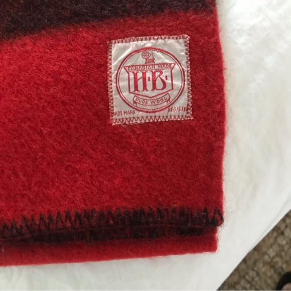 vintage red wool camp blanket - Picture 6 of 8